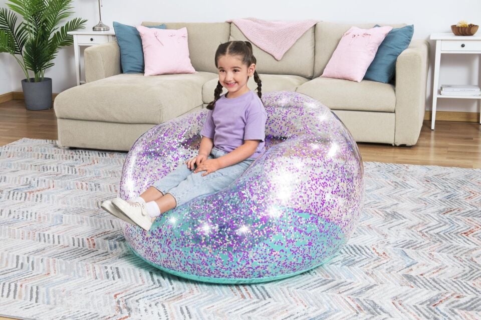 Bestway Glitter T Dream™ Inflate-A-Chair Çocuklar İçin Şişme Koltuk