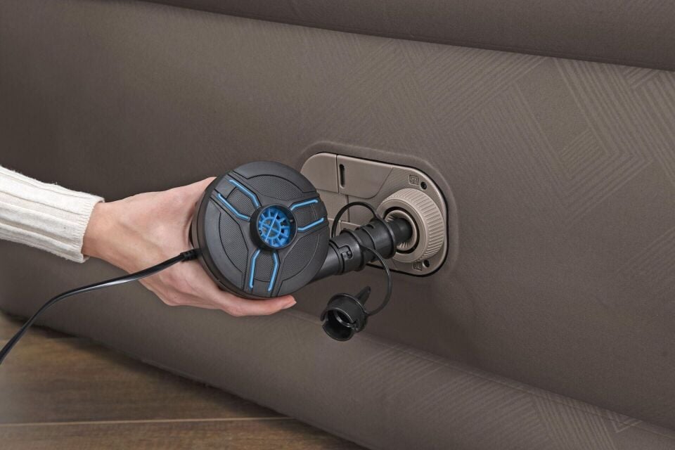 Bestway Fortech Duvet Top Geniş Çift Kişilik Şişme Yatak 203 x 152 x 51 cm (Dahili Elektrikli Pompalı)