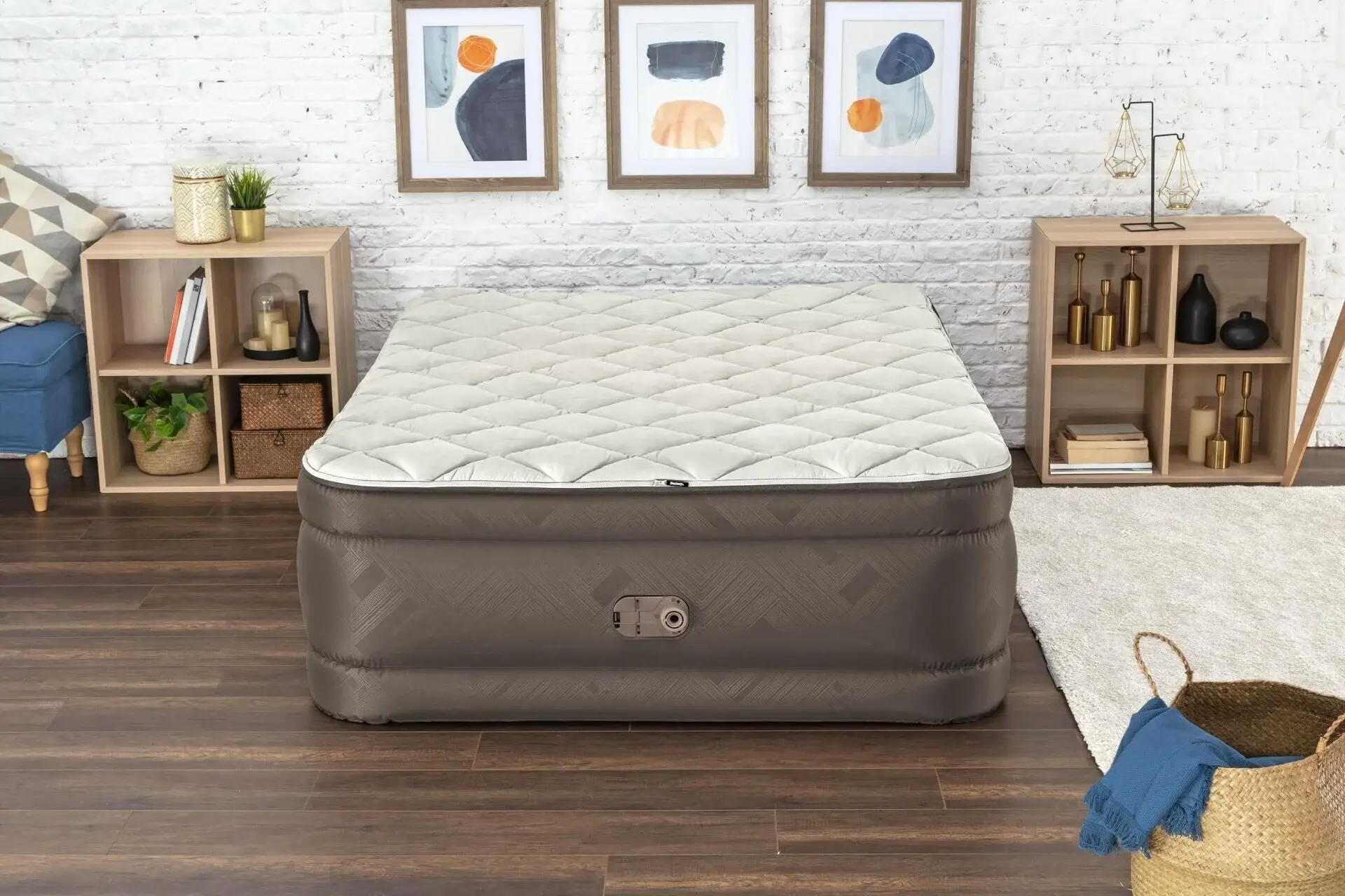 Bestway Fortech Duvet Top Geniş Çift Kişilik Şişme Yatak 203 x 152 x 51 cm (Dahili Elektrikli Pompalı)