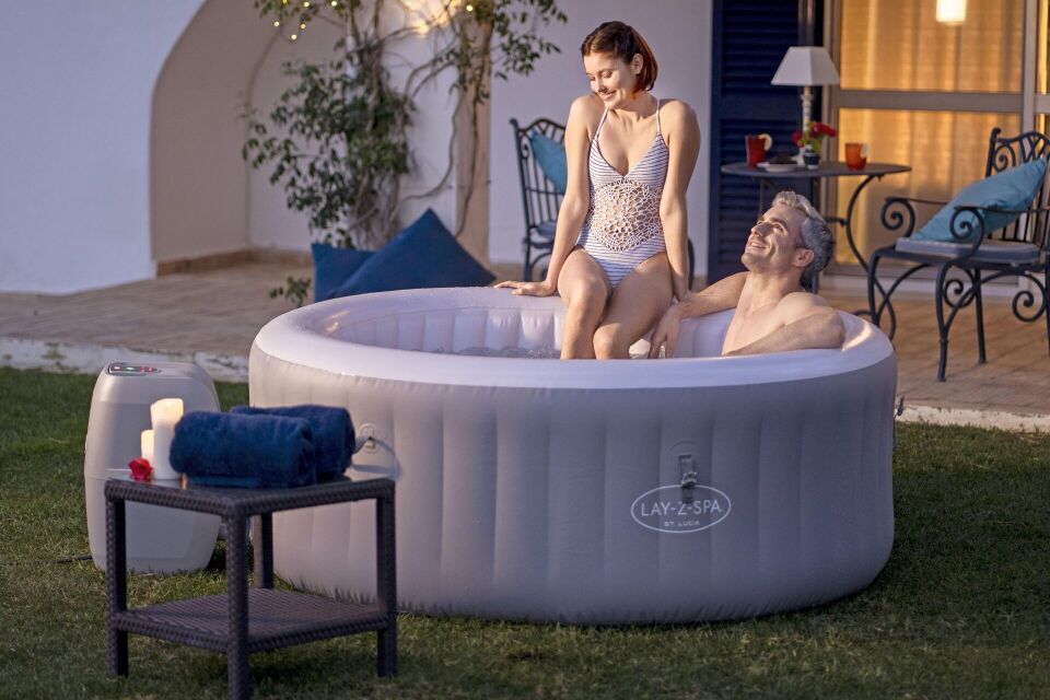 Lay-Z-Spa 60037 St. Lucia AirJet Şişme Spa Havuzu, 2-3 kişilik