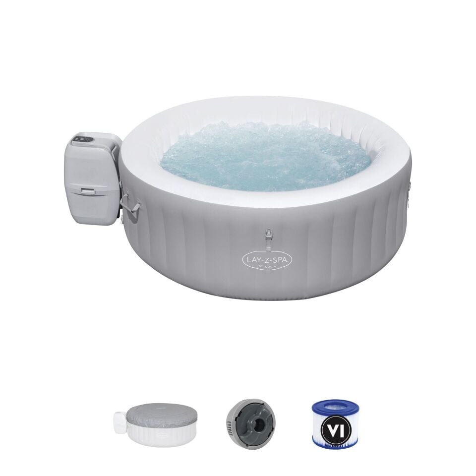 Lay-Z-Spa 60037 St. Lucia AirJet Şişme Spa Havuzu, 2-3 kişilik
