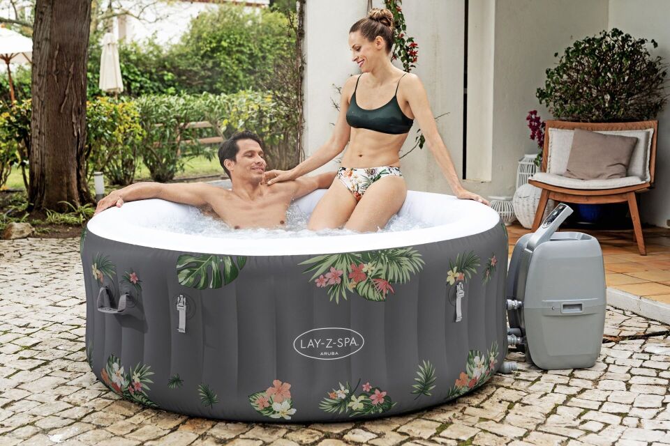 Lay-Z-Spa 60061 Aruba Signature AirJet Şişme Spa Havuzu, 2-3 kişilik
