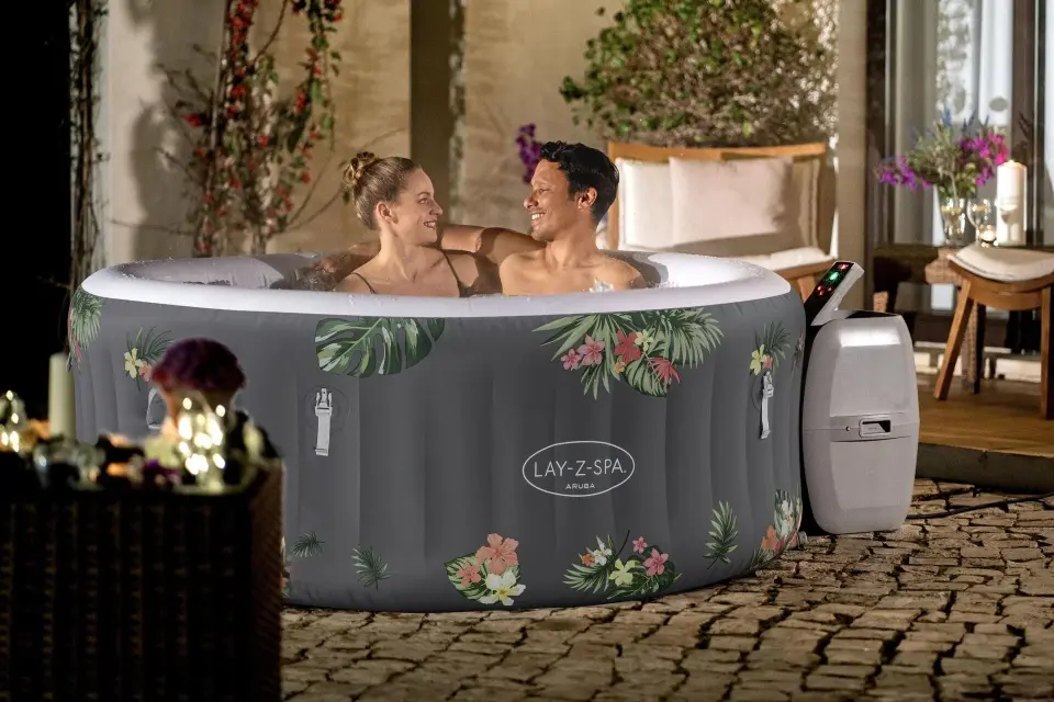 Lay-Z-Spa 60061 Aruba Signature AirJet Şişme Spa Havuzu, 2-3 kişilik