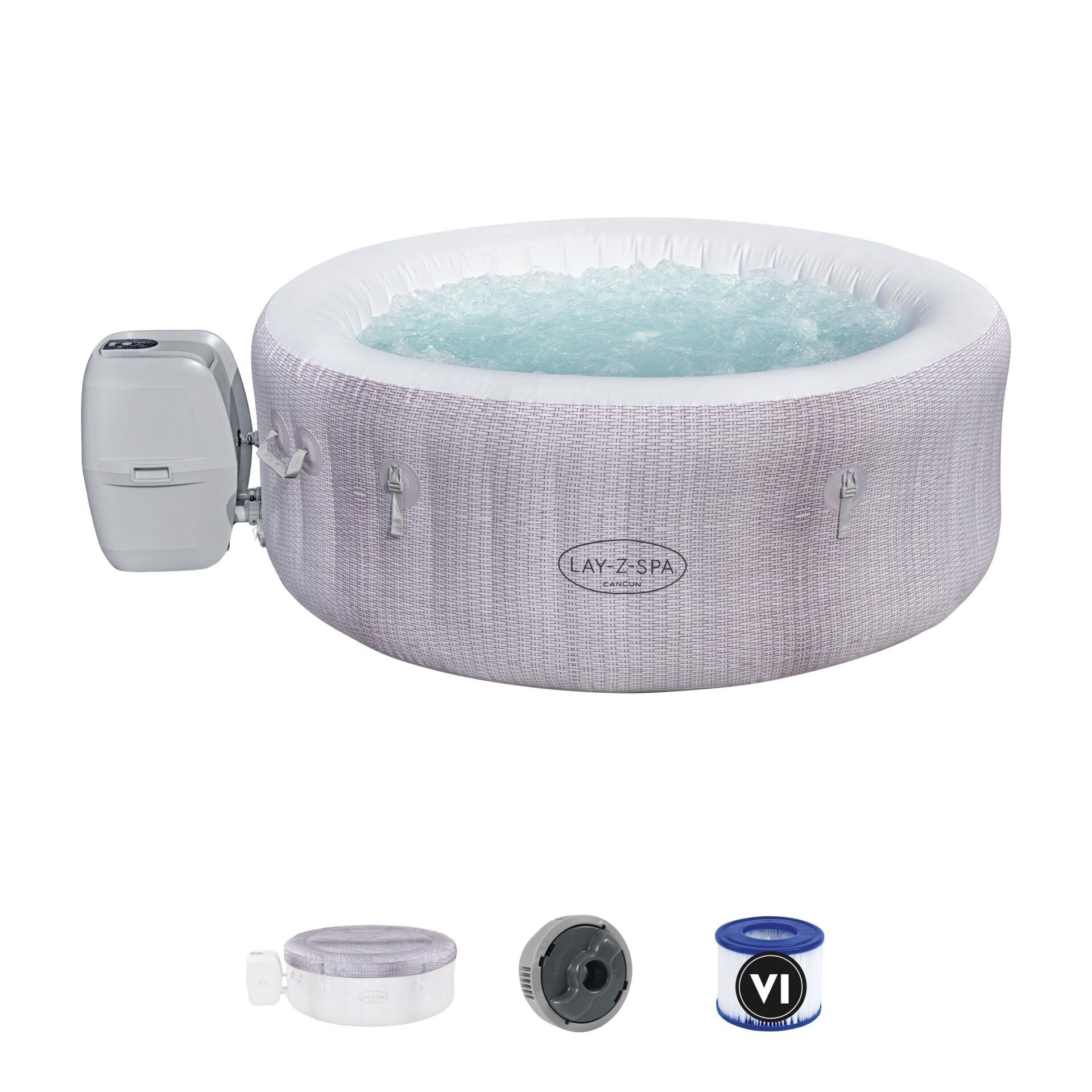 Lay-Z-Spa 60003 Cancun Signature AirJet Şişme Spa Havuzu, 2-4 kişilik