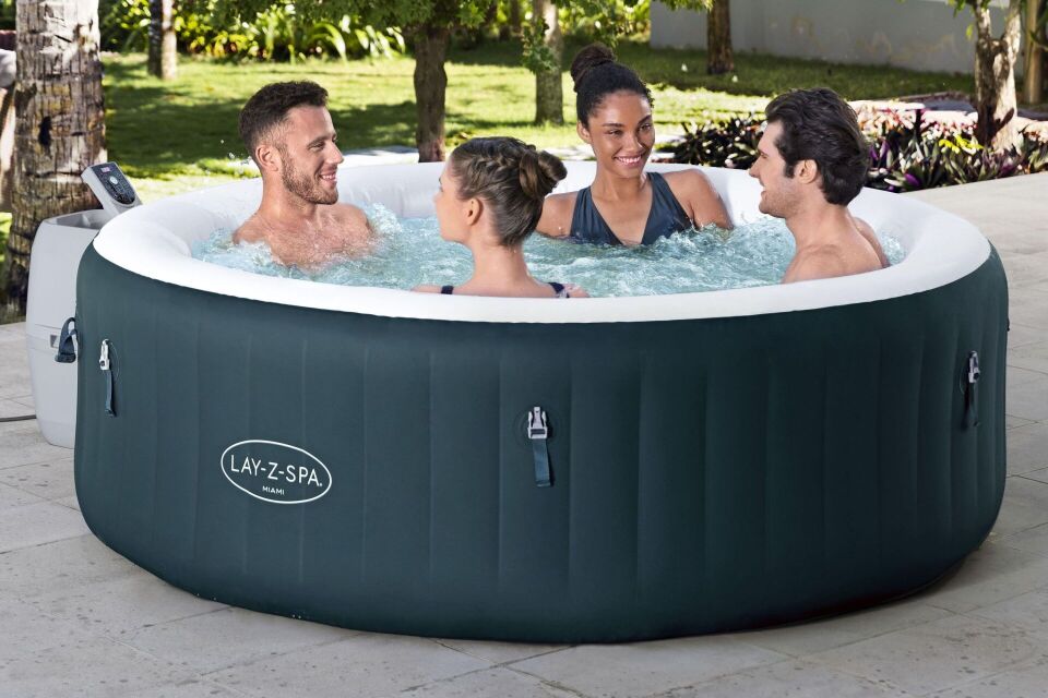 Lay-Z-Spa 6001D Miami AirJet Enerji Tasarruflu Şişme Spa Havuzu,4-6 kişilik