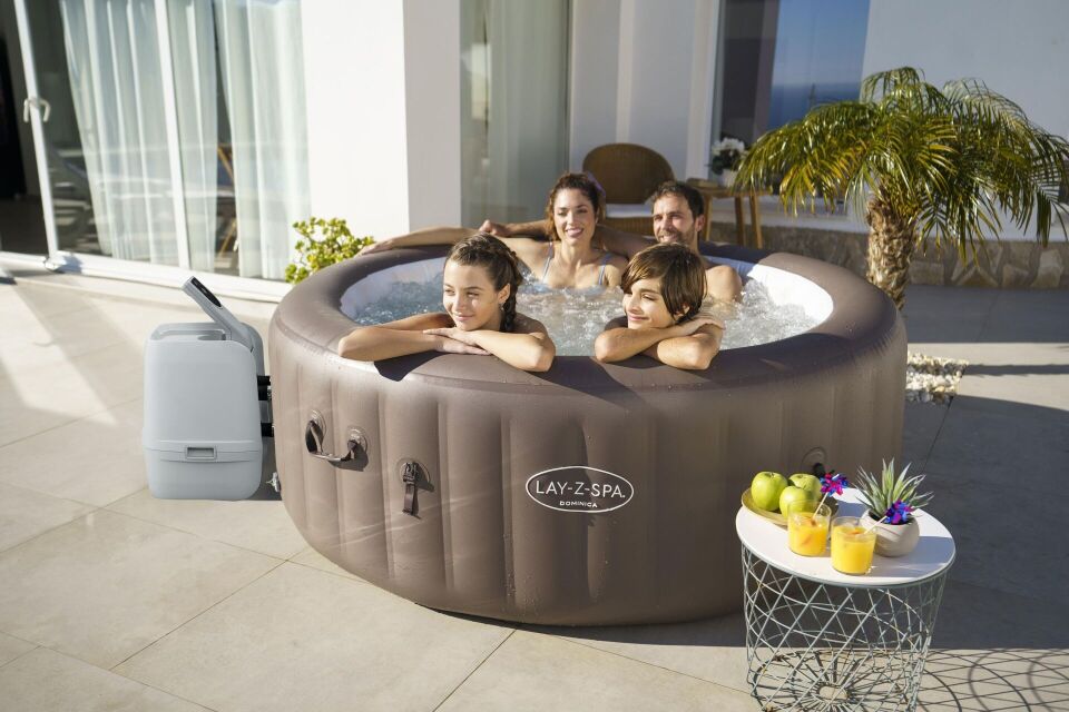 Lay-Z-Spa 6001S Dominica Smart HydroJet Enerji Tasarruflu Şişme Spa Havuzu, Mobil Uygulama Kontrollü, 4-6 kişilik