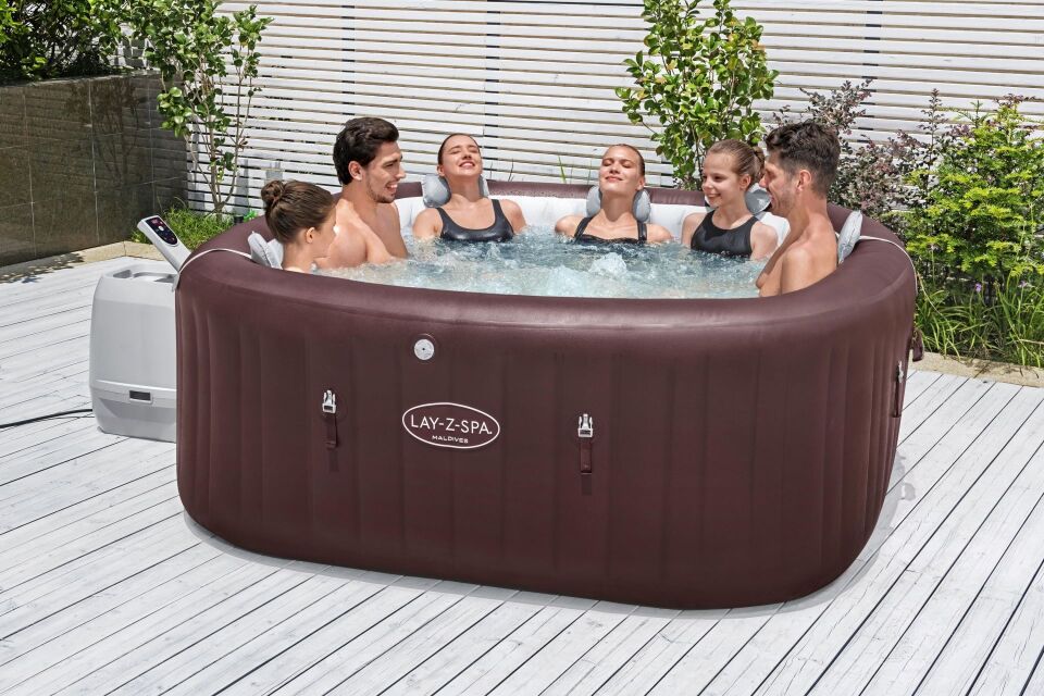 Lay-Z-Spa 6001U Maldives Smart HydroJet Pro Enerji Tasarruflu Şişme Spa Havuzu, Mobil Uygulama Kontrollü, 5-7 kişilik