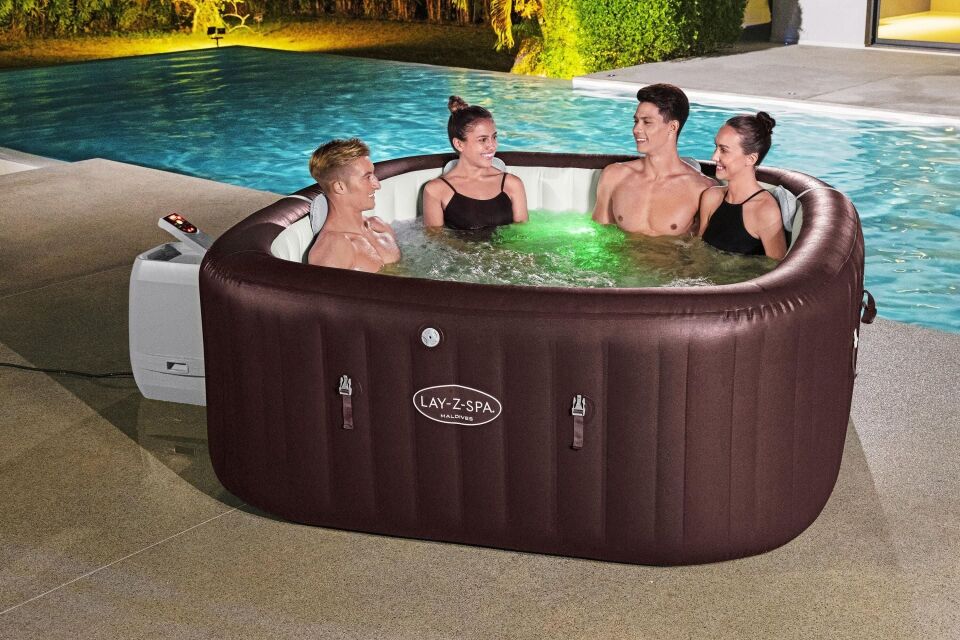 Lay-Z-Spa 6001U Maldives Smart HydroJet Pro Enerji Tasarruflu Şişme Spa Havuzu, Mobil Uygulama Kontrollü, 5-7 kişilik