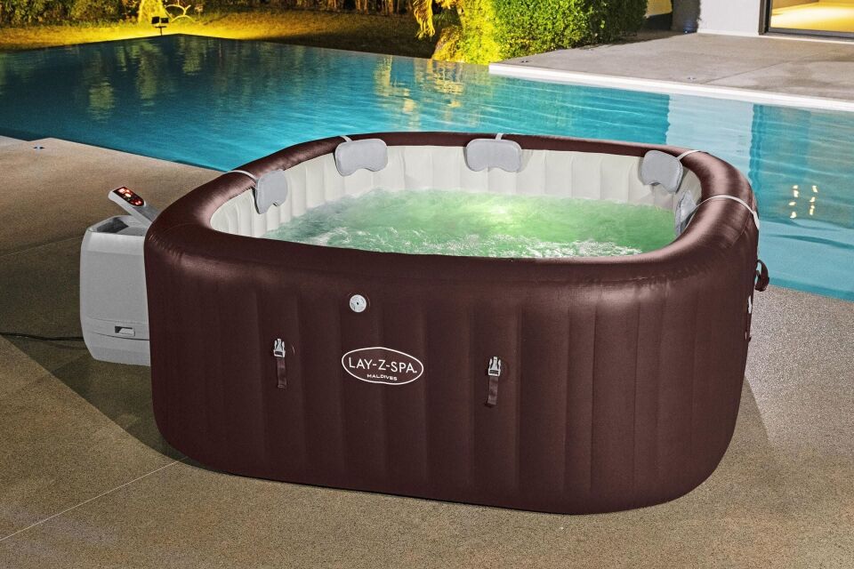 Lay-Z-Spa 6001U Maldives Smart HydroJet Pro Enerji Tasarruflu Şişme Spa Havuzu, Mobil Uygulama Kontrollü, 5-7 kişilik
