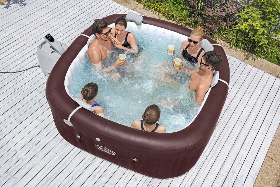 Lay-Z-Spa 6001U Maldives Smart HydroJet Pro Enerji Tasarruflu Şişme Spa Havuzu, Mobil Uygulama Kontrollü, 5-7 kişilik