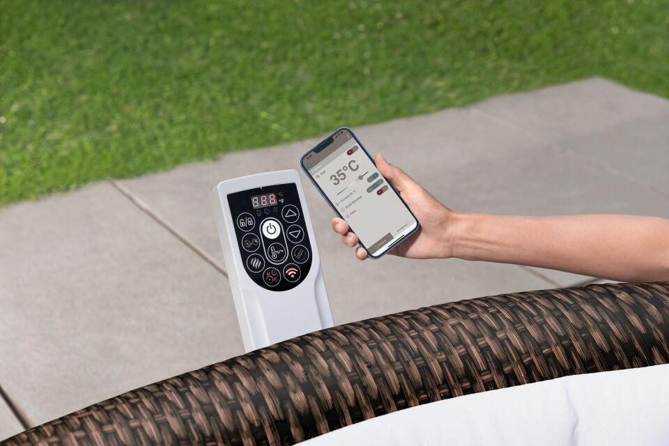 Lay-Z-Spa 6001P Bali Smart AirJet Enerji Tasarruflu Şişme Spa Havuzu, Mobil Uygulama Kontrollü, 5-7 kişilik