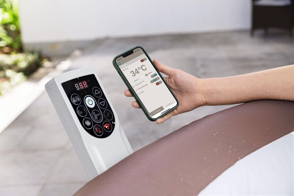 Lay-Z-Spa 6001G Hawaii Smart AirJet Enerji Tasarruflu Şişme Spa Havuzu, Mobil Uygulama Kontrollü, 4-6 kişilik