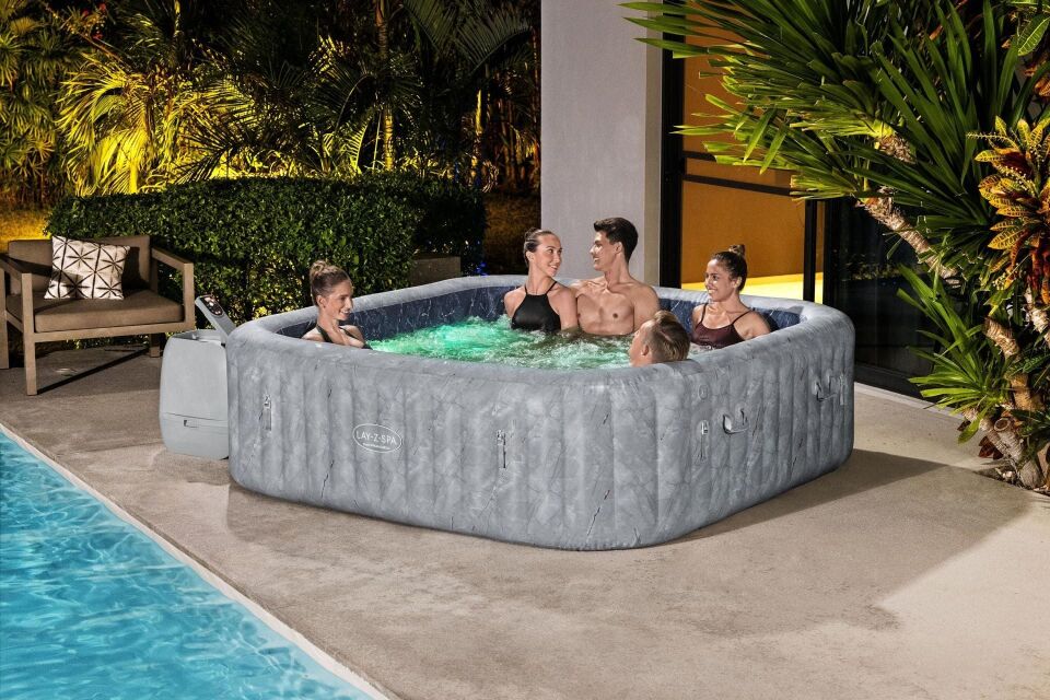 Lay-Z-Spa 6001Q San Francisco Smart HydroJet Pro Enerji Tasarruflu Şişme Spa Havuzu, Mobil Uygulama Kontrollü, 5-7 kişilik