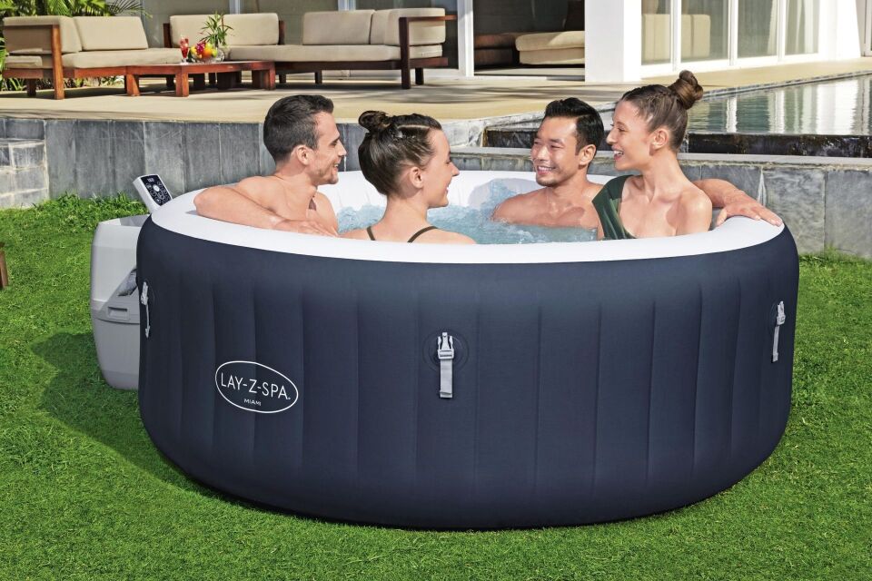 Lay-Z-Spa 6001C Miami AirJet Enerji Tasarruflu Şişme Spa Havuzu, 2-4 kişilik