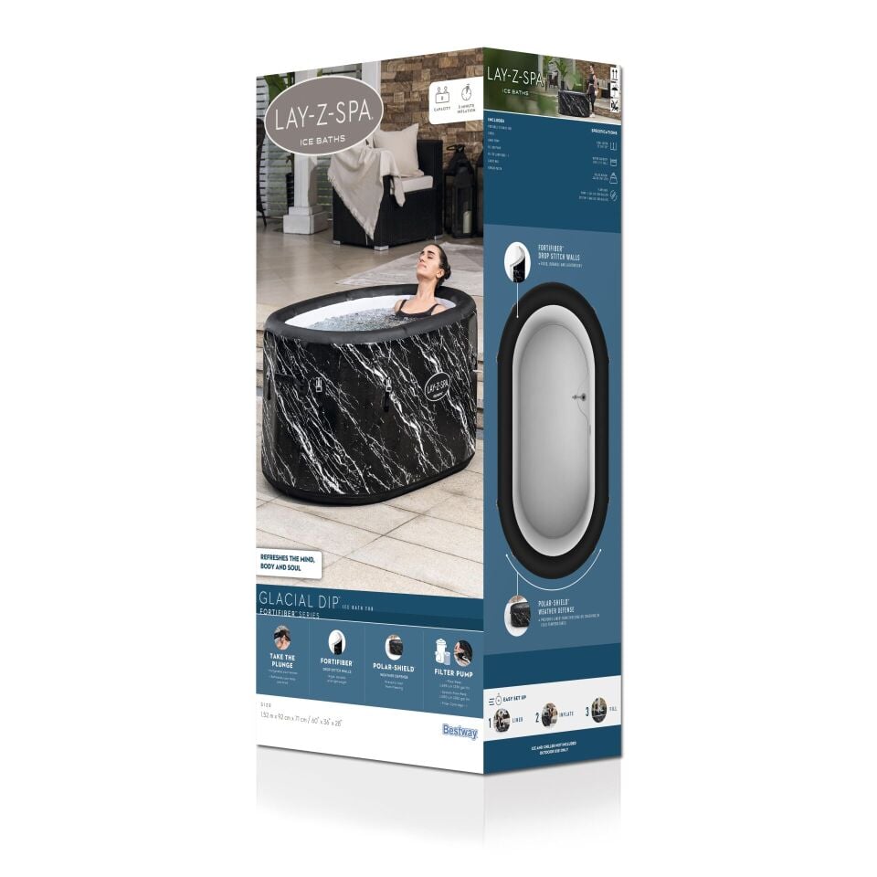 Lay-Z-Spa 6002Q Glacial Dip Soğuk Terapi Buz Banyosu Küveti, 2 Kişilik