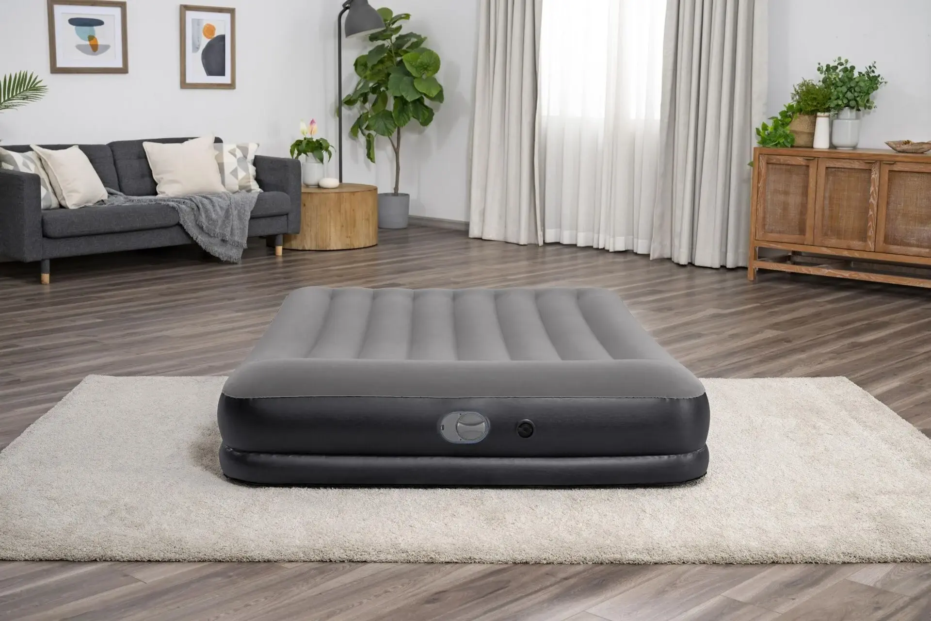 Bestway 671BU Tritech Çift Kişilik Dahili USB Pompalı Şişme Yatak 2.03m x 1.52m x 36cm