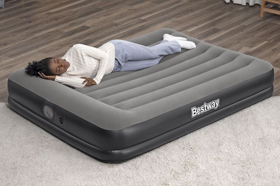 Bestway 671BU Tritech Çift Kişilik Dahili USB Pompalı Şişme Yatak 2.03m x 1.52m x 36cm