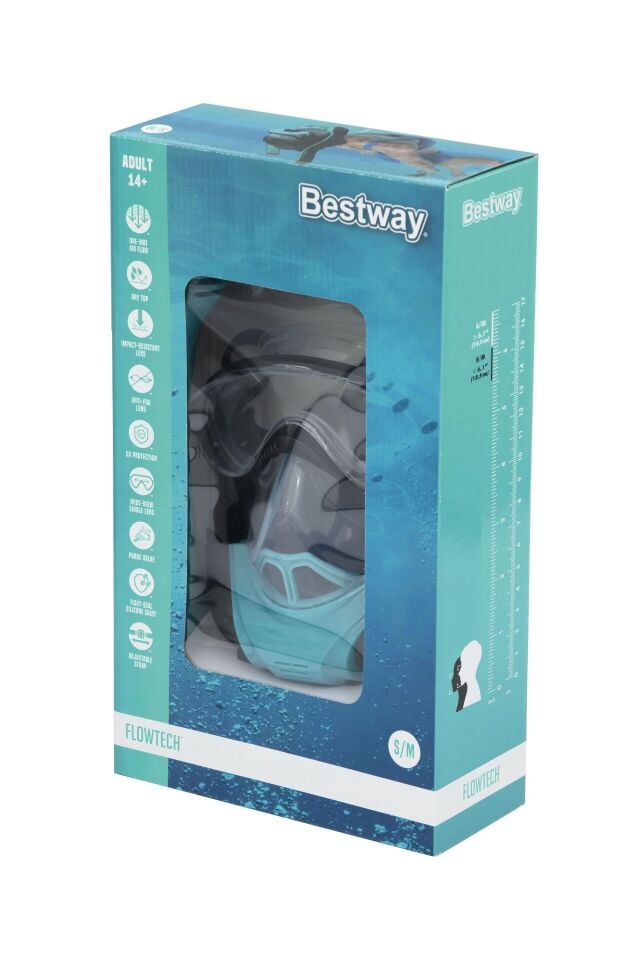 Bestway Flowtech Snorkel Mask L/XL,Adult 14+