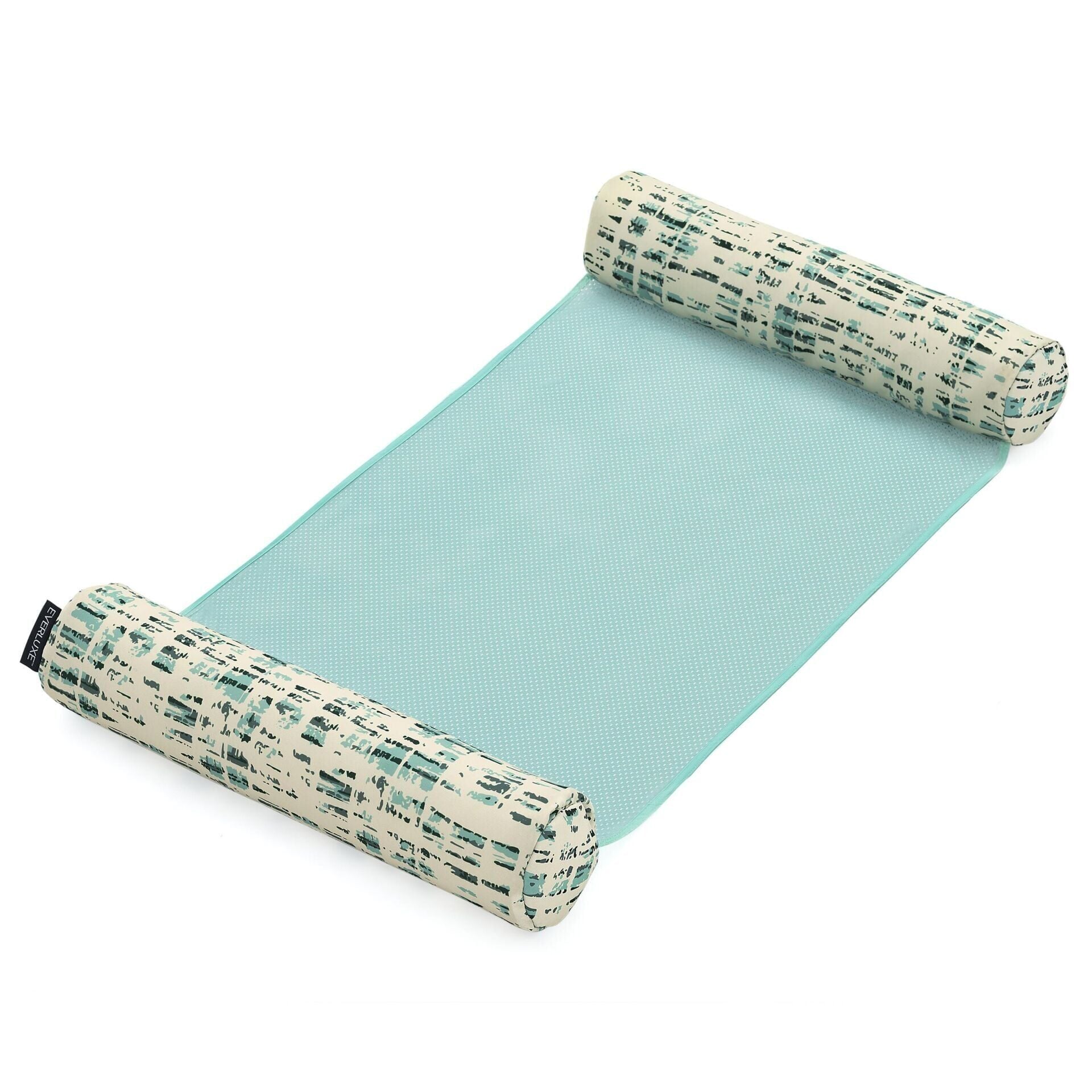 EVERLUXE 43909 Lüks Kumaş Kaplı Hamak Havuz Şezlongu, Taşıma Askısıyla Birlikte 1.22m x 65cm x 15cm