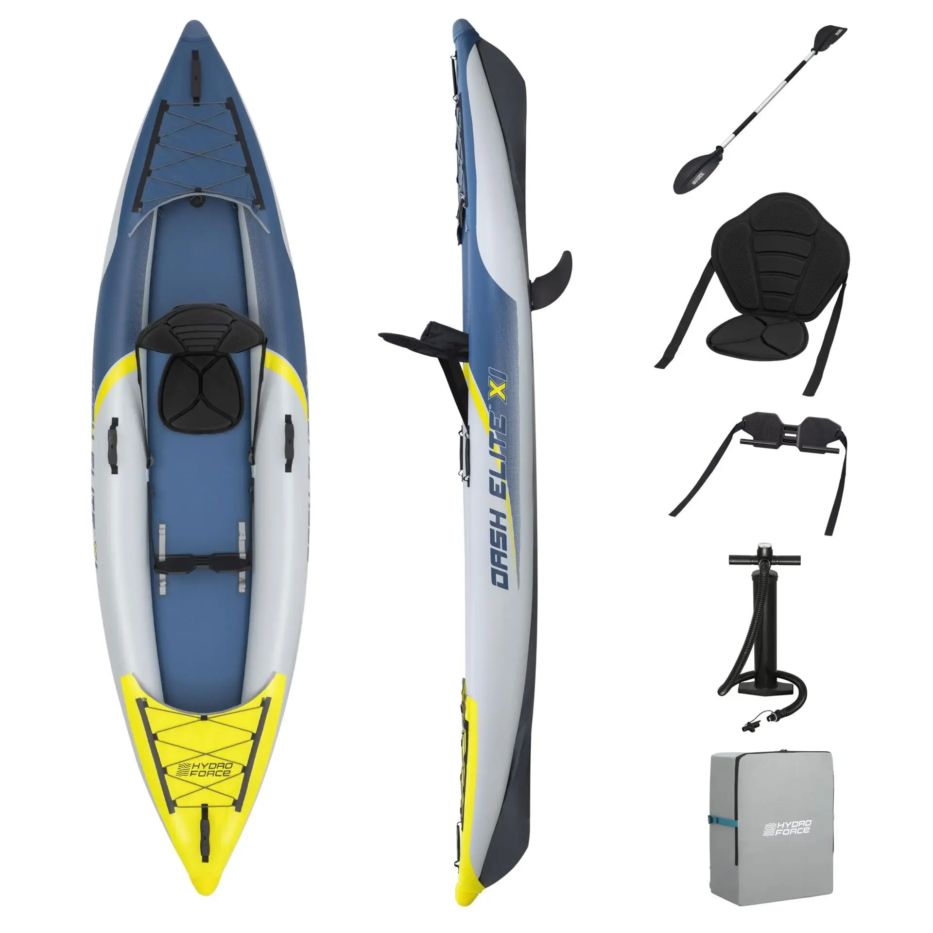 Hydro-Force 65178 Dash Elite X1 Tek Kişilik Kano Seti 3.35m x 92cm x 30cm