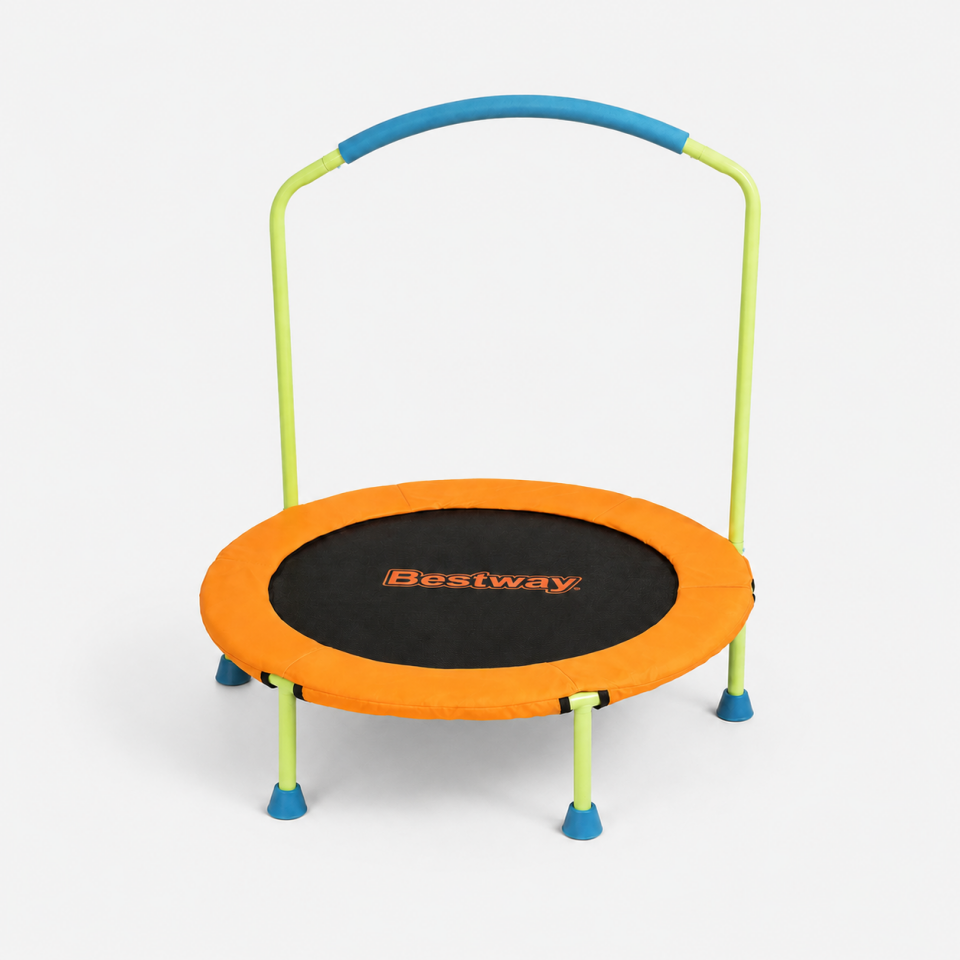 Bestway WonderJump Tutunma Kollu Çocuk Trambolini 3+ Yaş, Turuncu, 91 × 96 cm