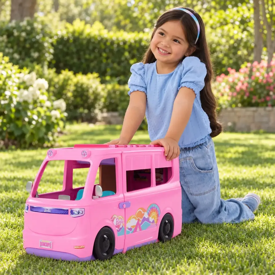 Barbie'nin Rüya Karavanı ve Kamp Macerası Oyun Seti (60+ Aksesuar)