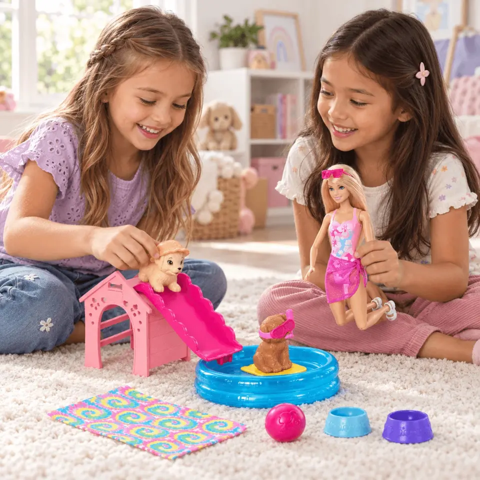 Barbie Köpekçikle Havuz Partisı Oyun Seti