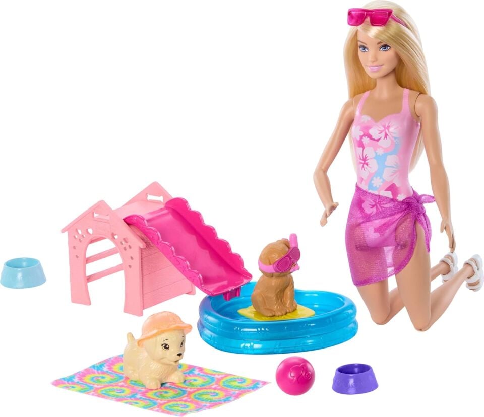 Barbie Köpekçikle Havuz Partisı Oyun Seti JBF35