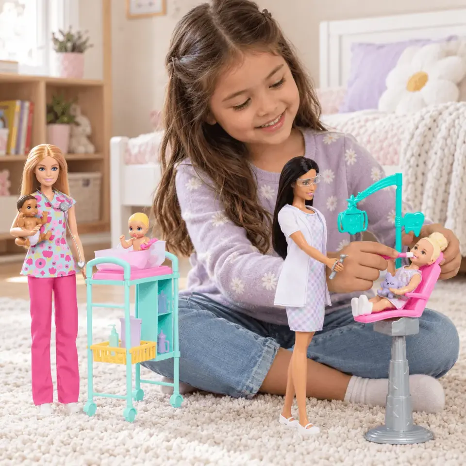 Barbie Bakım Temalı Kariyer Oyun Set