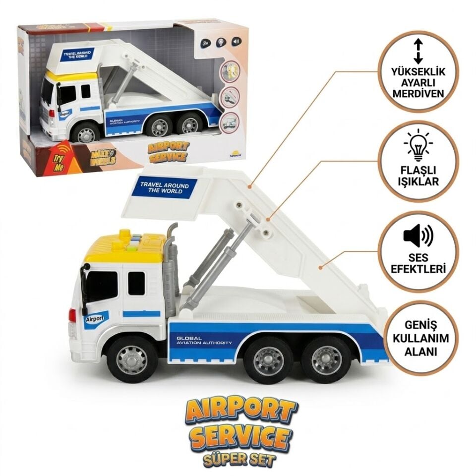 Sunman 1:16 Havaalanı Aracı Sürtünmeli Ses/Işık S00003965