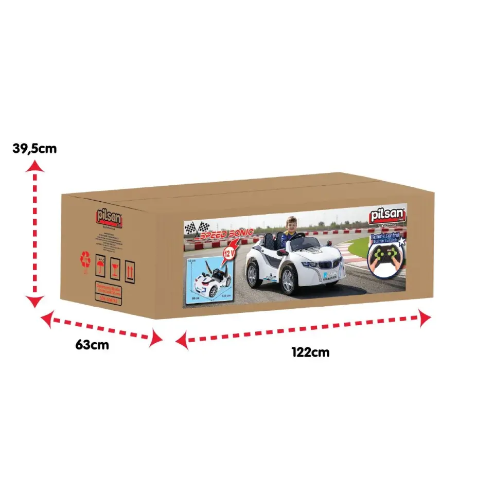 Pilsan Speedsonic Beyaz Akülü Araba 05-293