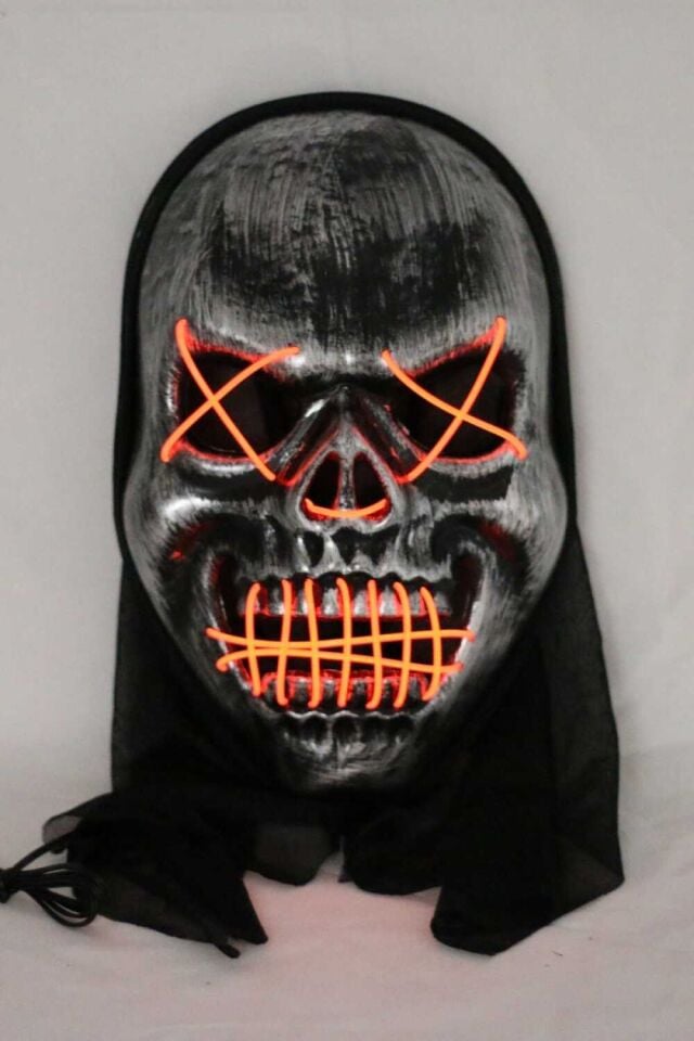 Orcan Işıklı Kurukafa Halloween Maskesi MSK-22339