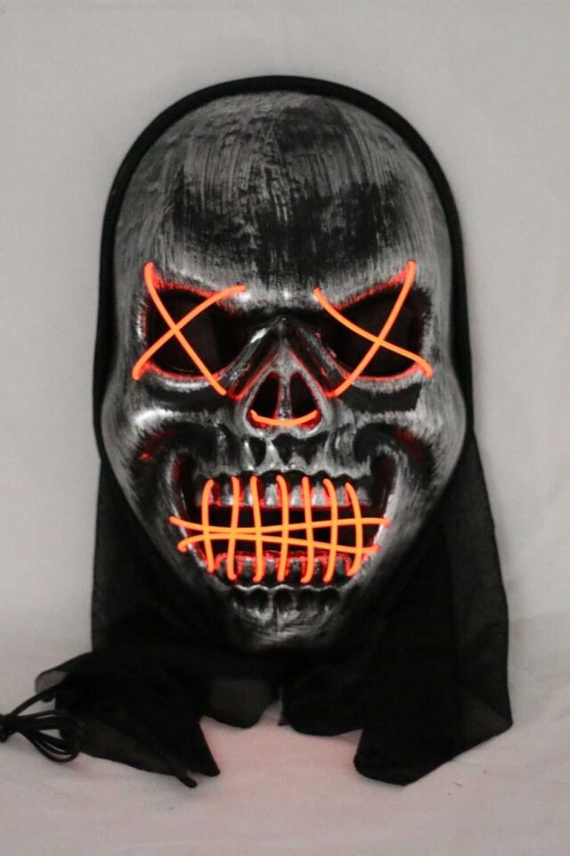 Orcan Halloween Turuncu Maske Işıklı MSK-22337