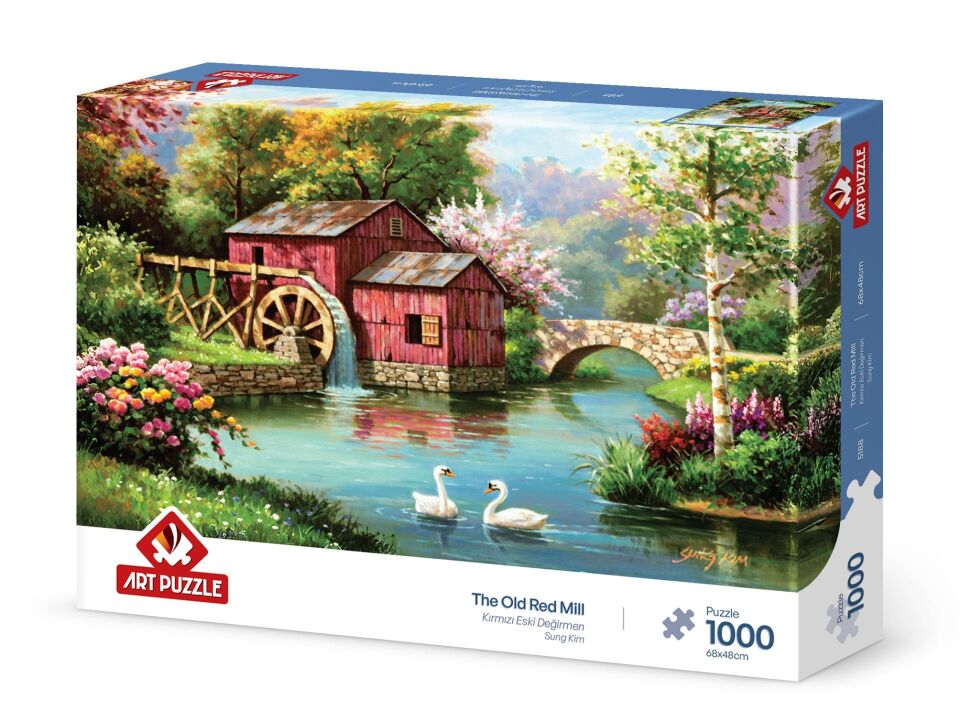 Art Puzzle Art 1000 Parça Kırmızı Eski Değirmen 5188