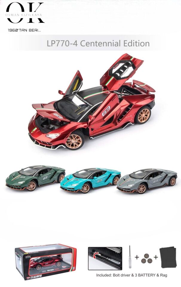 Kızılkaya Lamborghini 1:24 Işıklı Sesli Kutulu DC24283