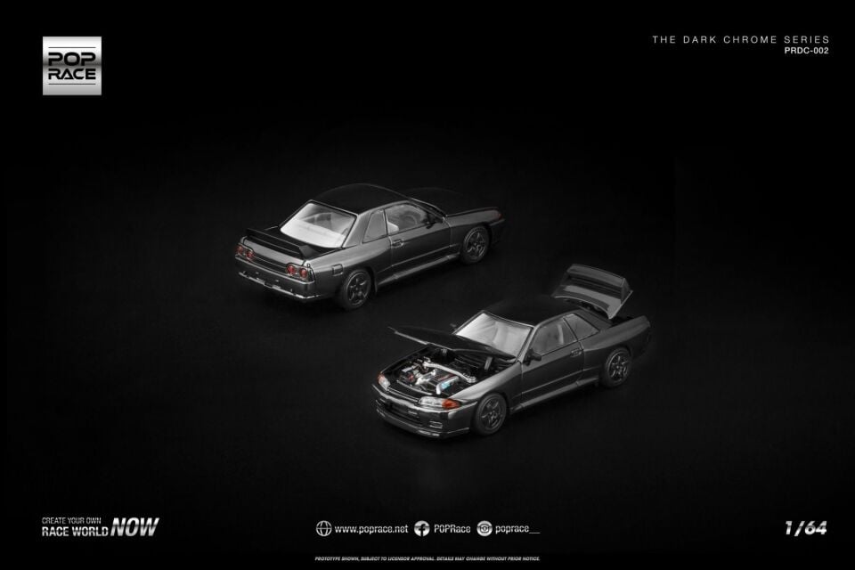 Pop Race GT-R R32 Dark Chrome PRDC002