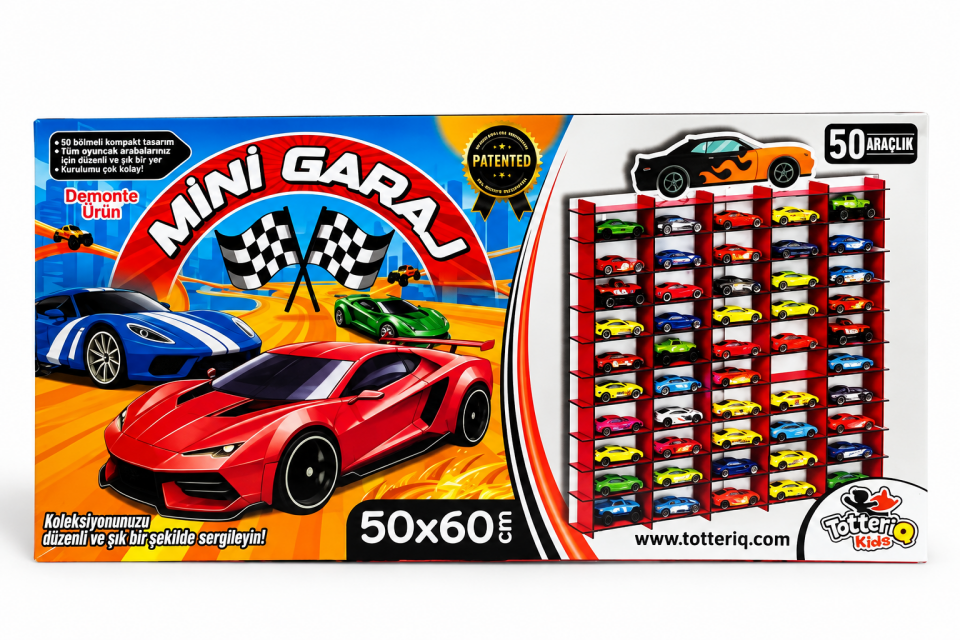 Vardem Ahşap Mini Garaj Rafı 50x60 cm TOT-8270