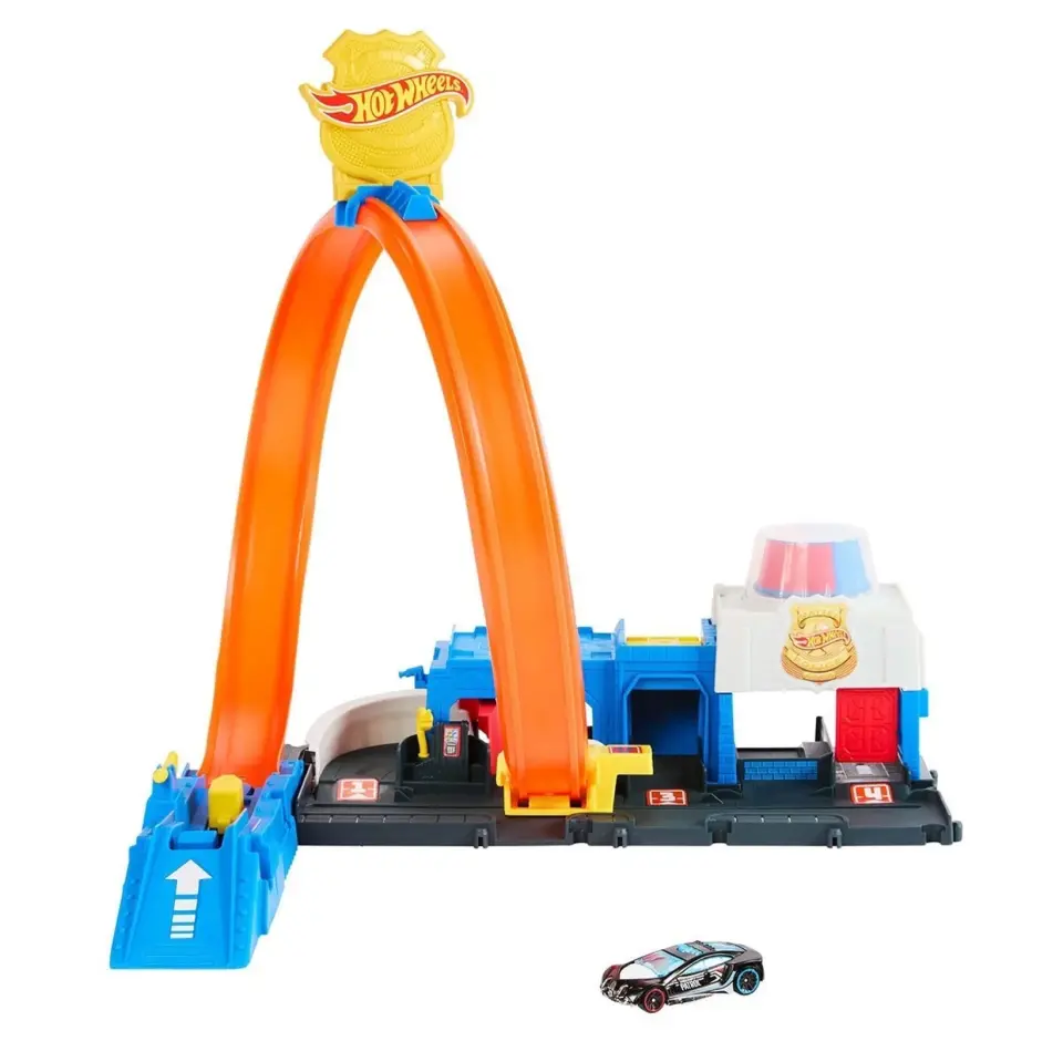 Hot Wheels City Süper Polis Karakolu Oyun Seti ve 1 Araba