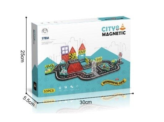 Kızılkaya Manyetik Şehir Bloklar 7,5 cm 53 Parça CH1417
