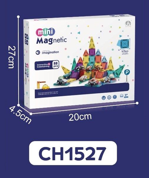 Kızılkaya Manyetik Blok Arabalı 3,75 cm 88 Parça CH1527