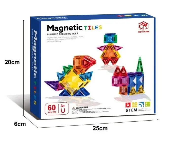 Kızılkaya Manyetik Bloklar 7,5 cm 60 Parça 188-M43