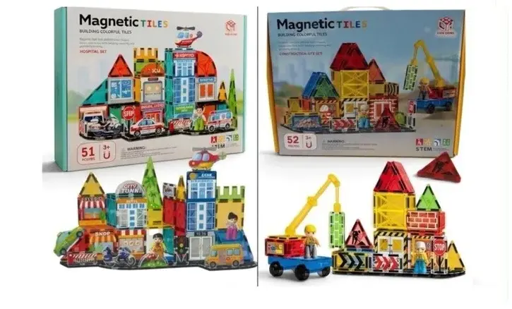 Kızılkaya Manyetik Bloklar 4 Asorti 7,5 cm 50 Parça 188-M503