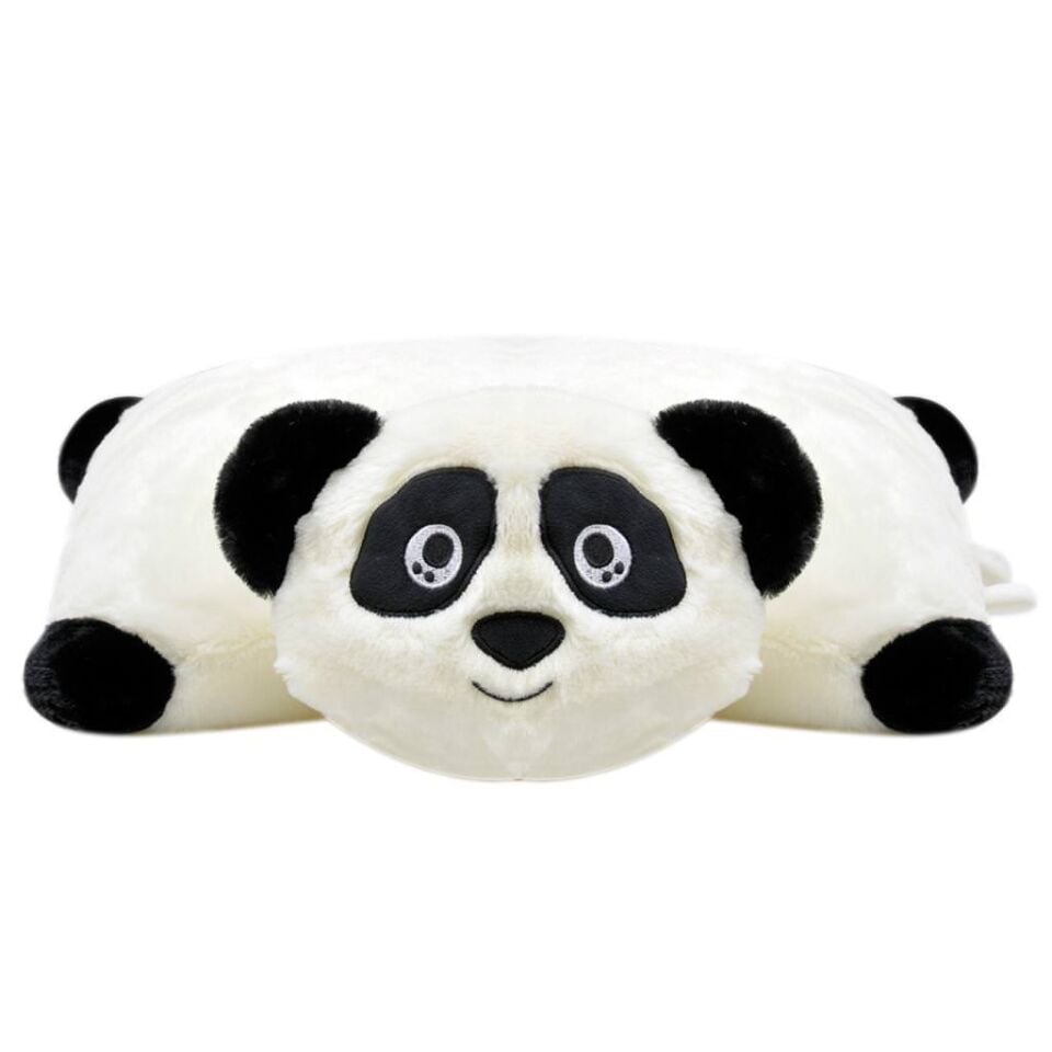 Panda Peluş Dekoratif Kırlent 40 cm Beyaz 1036