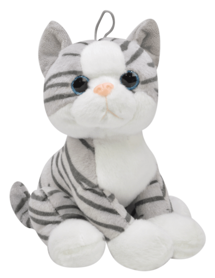 Kedi Peluş Oyuncak 25 cm Gri 1164