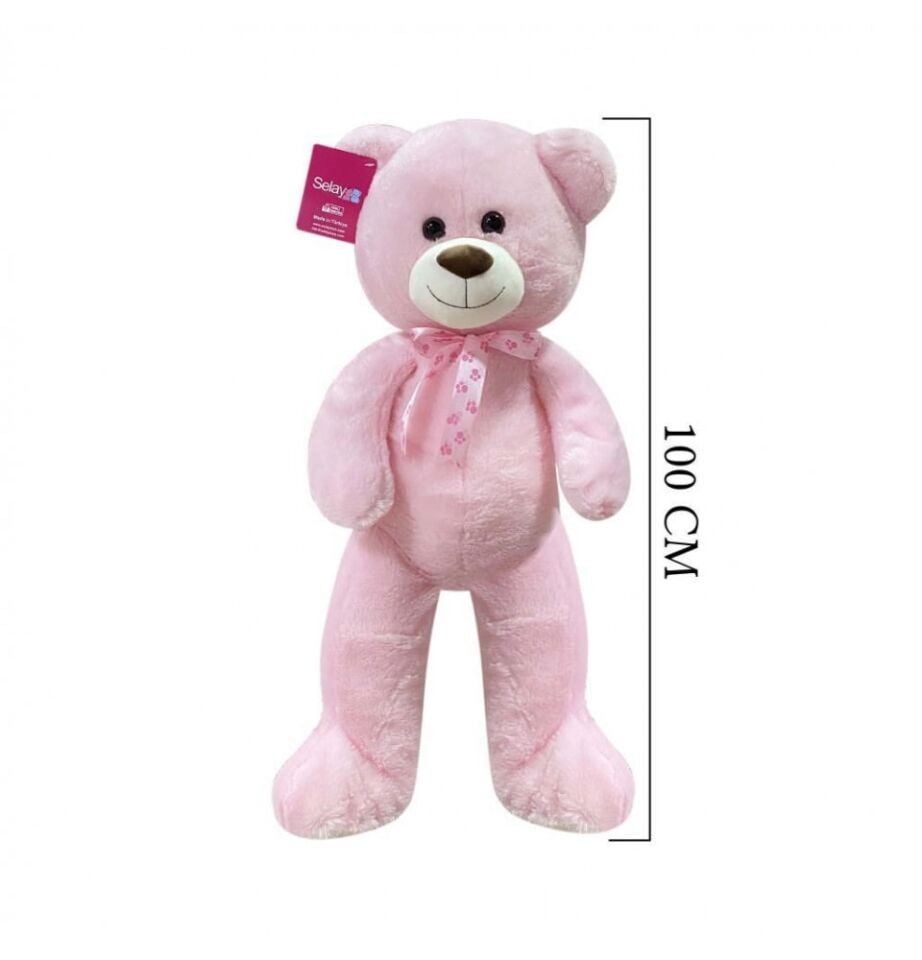 Puffy Salaş Ayı Peluş Oyuncak 100 cm Pembe 1192