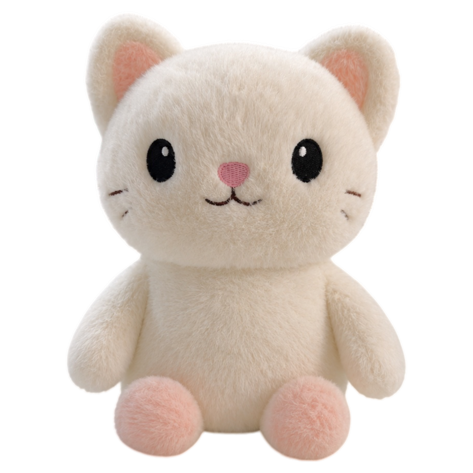 Kedi Peluş Oyuncak 20 cm Beyaz 2183