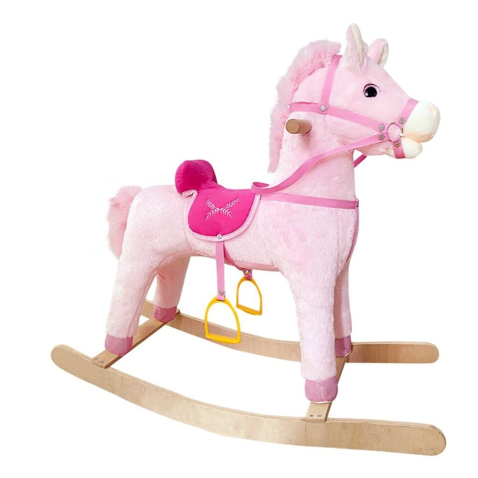 Sallanan At Oyuncak 65 cm Pembe 3505
