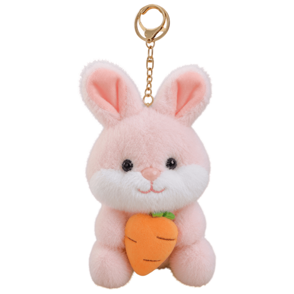 Tavşan Peluş Anahtarlık 12 cm Pembe 4497