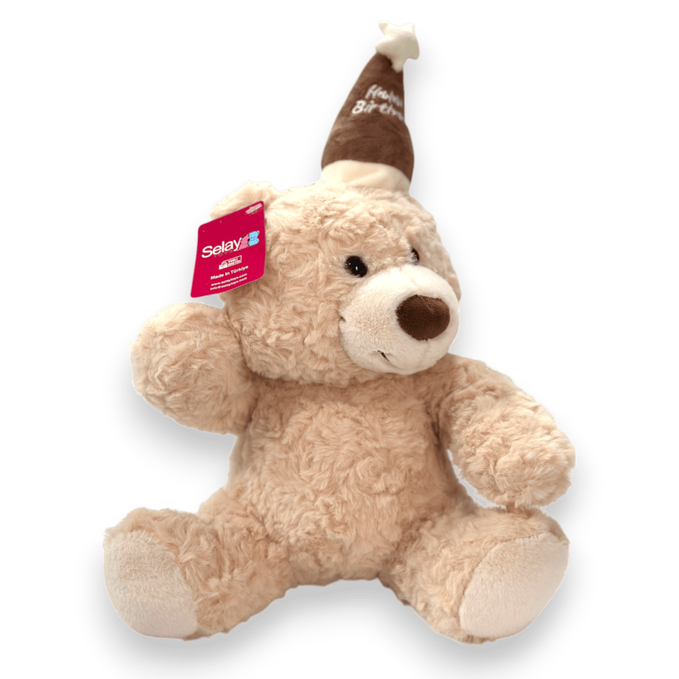 Happy Birthday Bear Peluş Oyuncak 25 cm Kahverengi 4535