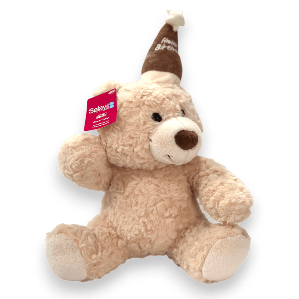 Happy Birthday Bear Peluş Oyuncak 25 cm Kahverengi 4535